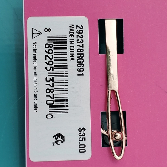 Rose Gold Crystal/Pearl Open Heart Hair Barrette - Picture 10 of 16